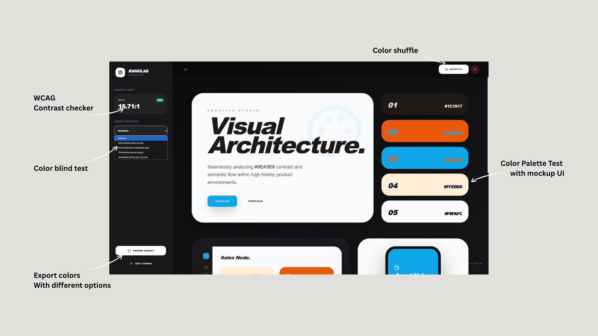 RangLab UI Mockup Visualization